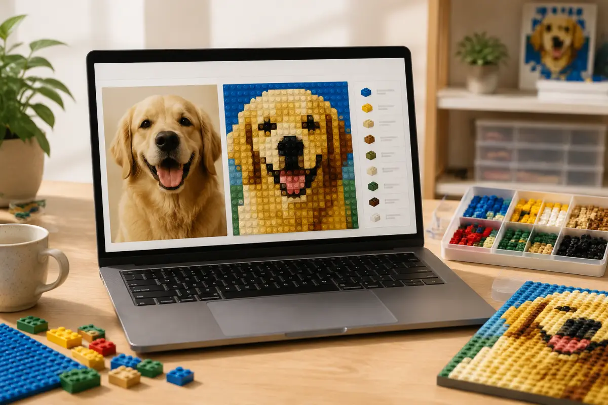 LEGO Mosaic Maker Picture Upload Guide: Image Size, Crop and Color Settings