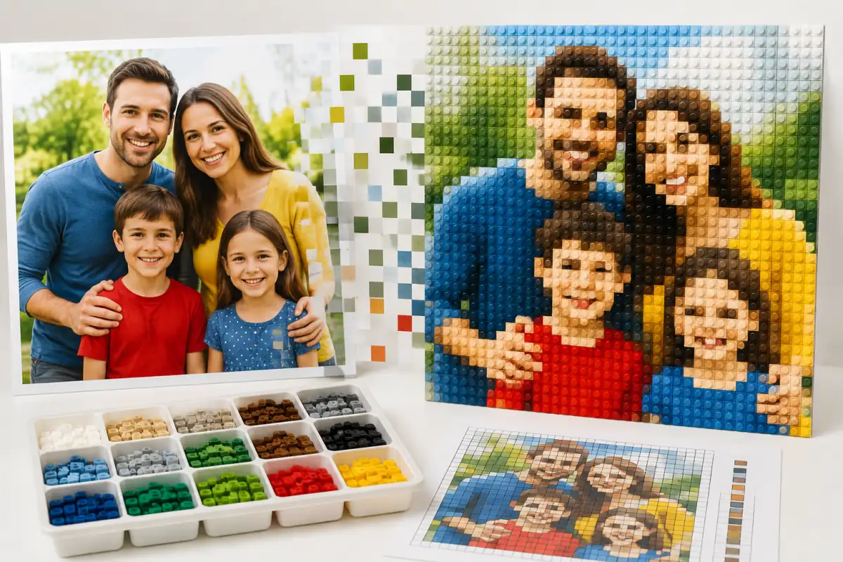 Photo to LEGO Mosaic Pattern: How to Create a Buildable Design From Any Image