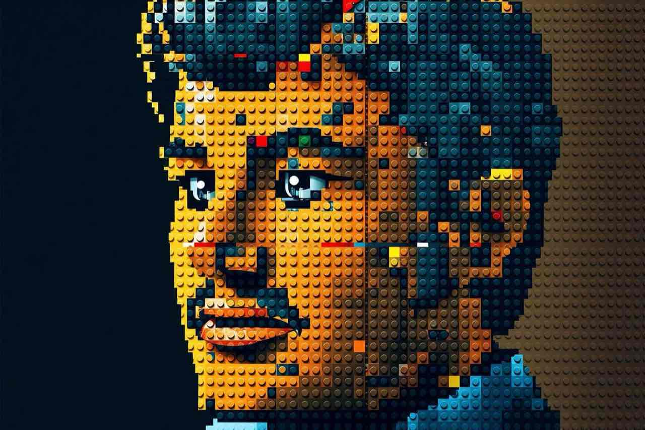 What's the best way to convert a portrait photo into a Lego mosaic?